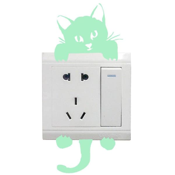 /#/Söta Kreativa Kattunge Katt Lysande Noctilucent Glow Switch Wa/#/