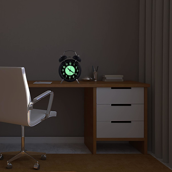Retro Luminous Herätyskello Hiljainen Kvartsi Sängynpäätyherätyskello