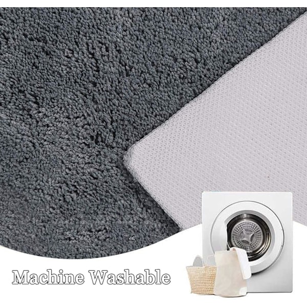 ##/Badeværelsesmåtte, Lille Kvartcirkel Rundt Brusebadsmåtte, Mikrofiber##/