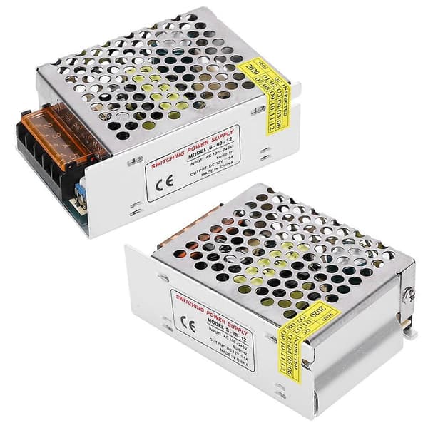 Switch Strømforsyningsdriver Adapter DC12V Aluminium Legering LED Skjerm Lys Bar 3D Printer (S6012S12v 5a 60WAC100240V)