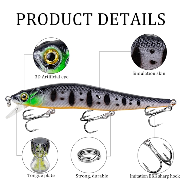 ##/Keinotekoinen Spin Jig -setti 6g Bass Lure 10kpl Satunnainen tyyli##/