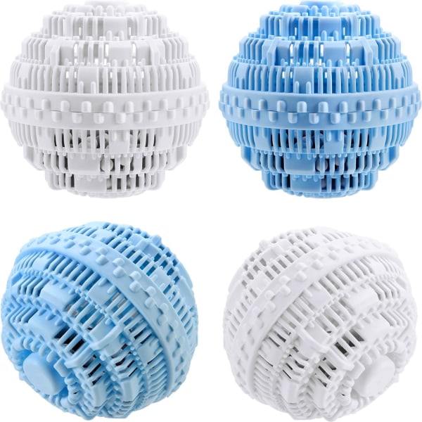 4 Pieces (Blue, White)Laundry Ball, Ultra Laundry Washer and Dry