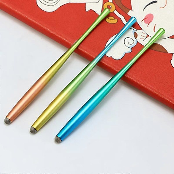 Berøringsskjermpenn Utskiftbar Nib Gradient Farge Universal Sensitiv Liten Midjeform Skriving Aluminium Legering Nettbrett Berøringsskjerm Kapasitiv Blyant H