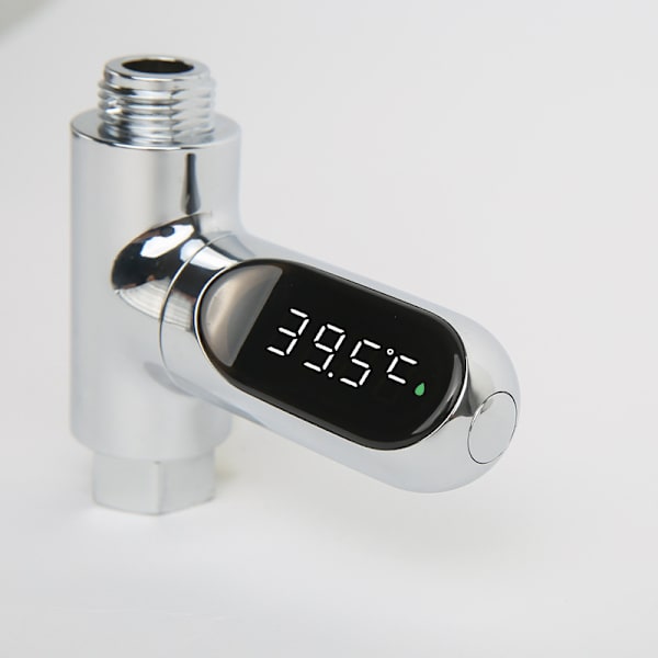LED Dusjtermometer 5~85°C Digitalt Termometer med 360° Roterende Termometer LED Vannmåler Dusj Vanntemperaturmåler for Eldre Barn