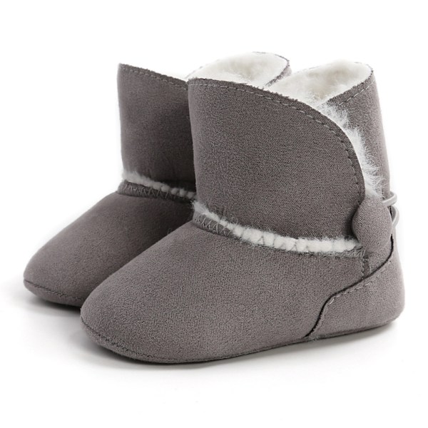 ##/12CM Vuorattu Nahkaiset Vauvan Saappaat Vauvan Saappaat Kengät Pehmustetut Lämpimät##/