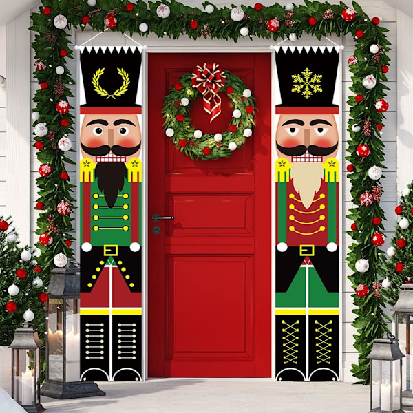 Nötknäppare Banner för Jul - Verandaskylt Juldekoration