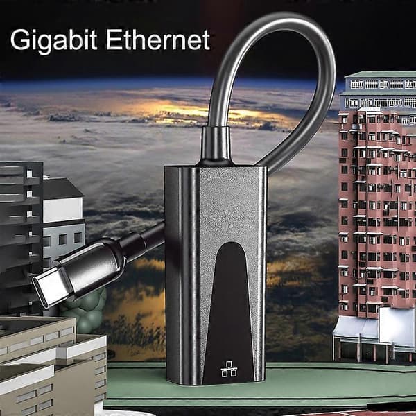 Ethernet-sovitin Internet-yhteystyypin C USB3.0 - RJ45 langallinen verkkokortti matkapuhelimelle A