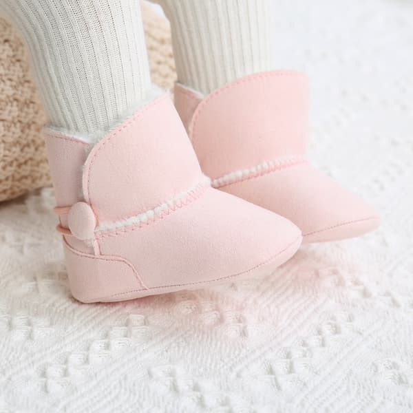 12CM Fodrade Babyboots i Läder Varma Babyboots Skor Vadderade