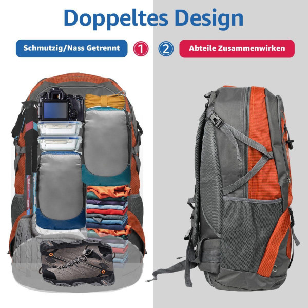 ##/Vandringsryggsäck 60L trekkingryggsäck rese ryggsäck utomhusryggsäck vandring##/