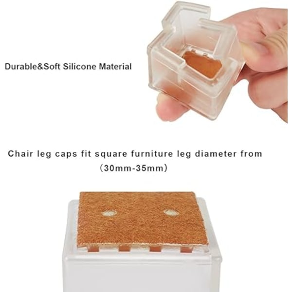 1kpl silikoniset tuolin jalkalattiasuojat, halkaisija 48 mm pöytä Le