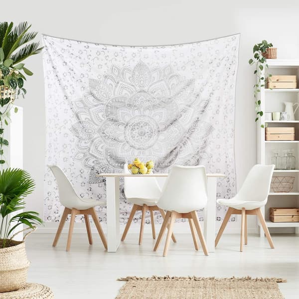 130x150cm Bohemsk Mandala Veggteppe for Naturdekor