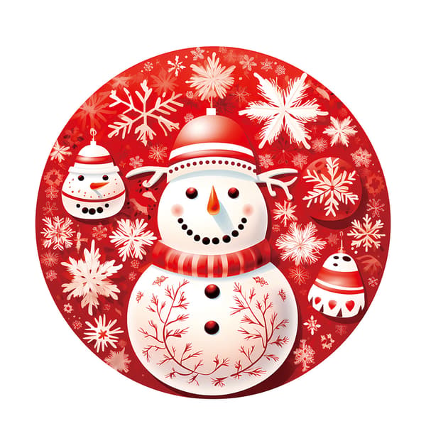 ##/Julröd snögubbe väggdekal, 11.41*11.41 tum##/