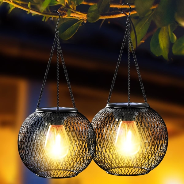2-pack Sollampa för Utomhus Trädgård, Utomhus Metall Sollampor IP65