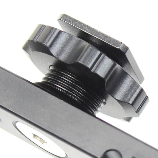 ##/Hotsko Mount Bracket Dubbel Hotsko Förlängningsstång Aluminium Monteringsadapter Dubbel Förlängning Hotsko för LED Videoljusskärmar##/
