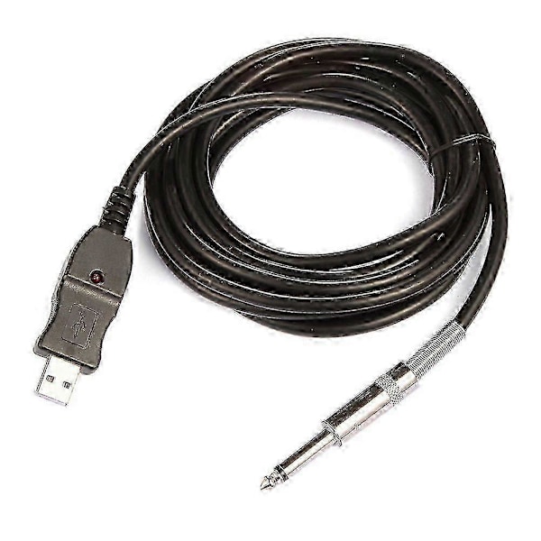 Guitar til PC USB Optagekabel Adapter Konverter Tilslutningsinterface 6,5 mm