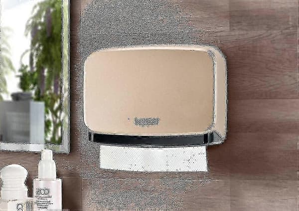 Pappershandduksdispenser Handdukshållare Väggmontering Goldz Vikbar Pappershandduksdispenser (guld)