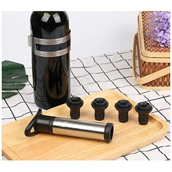 ##/Vakuumpump för vin, vinbevarare i rostfritt stål, används för att bevara vin##/