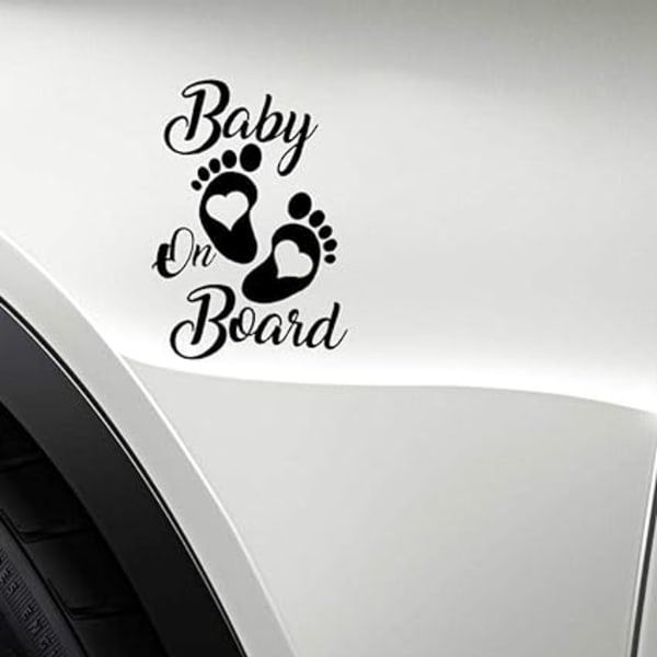 Advarsel Bilsticker, Baby Bilstikker til Vindue i Vinyl 12.2*17
