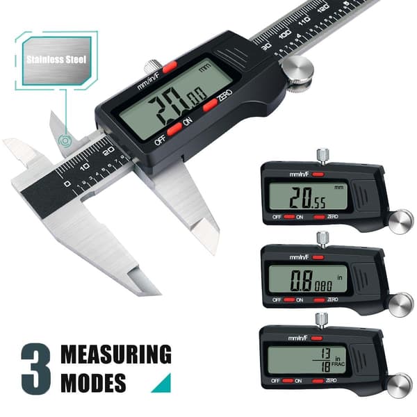 Vernier Skydelære, 6 tommer/150 mm Elektronisk Måleværktøj