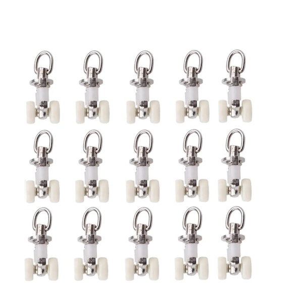 26mm 15x Rullande Plastgardin Glidare Bärar Skena Glidande Gl