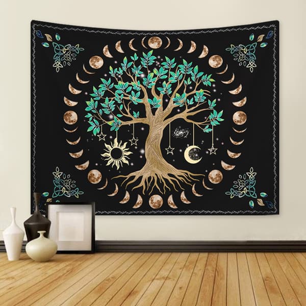 130x150cm Elämänpuu Seinävaate Tapetti Luonto Sisustukseen