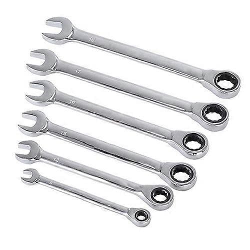 8mm-19mm Vendbar Skraldenøgle Topnøgle Møtrikværktøj Garage DIY Håndværktøj 8 mm