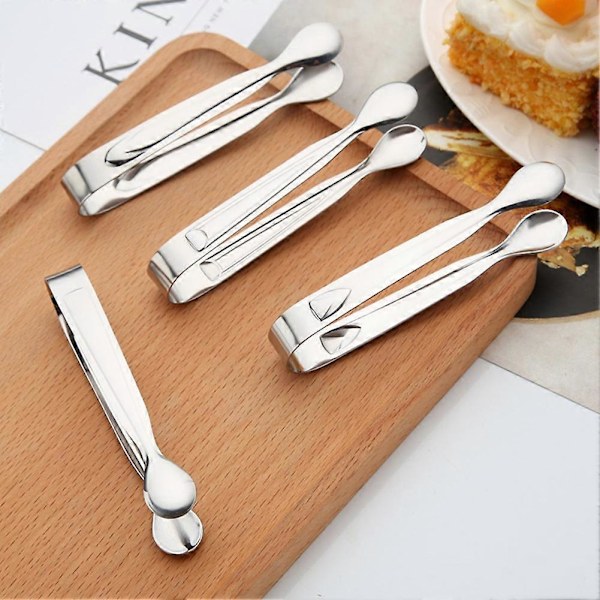 2 st Rostfria Kaffe Socker Tänger Barbecue BBQ Clip Klämma Köksredskap C010.