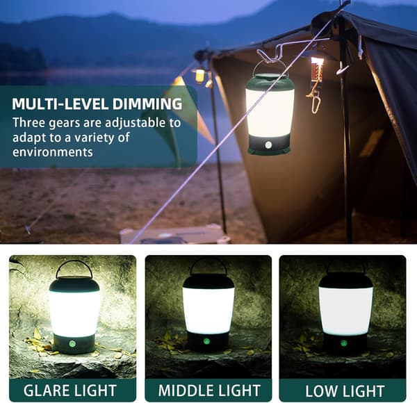 Ladesportel for Camping LED Campinglykt Hengetelt Lys