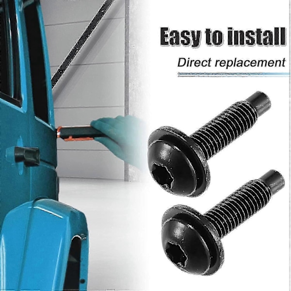 8 stk. Torx-skruer til hardtop til Jeep Wrangler Jk 2007-2018 Ekstra lange udskiftningsbolte til biler Rustfrit stål Sort