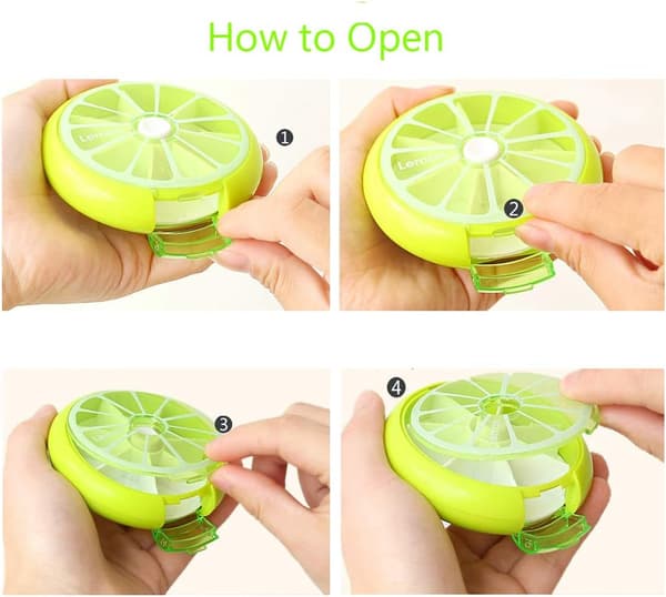 3-delt daglig pilleboks for reise - Plastpilleboksdispenser