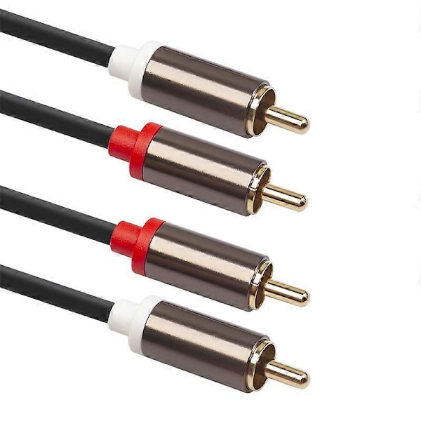 3660B 2RCA til 2RCA Han til Han Lotus Kabel AV Fire-hoved Forstærker Audio Linje 2M