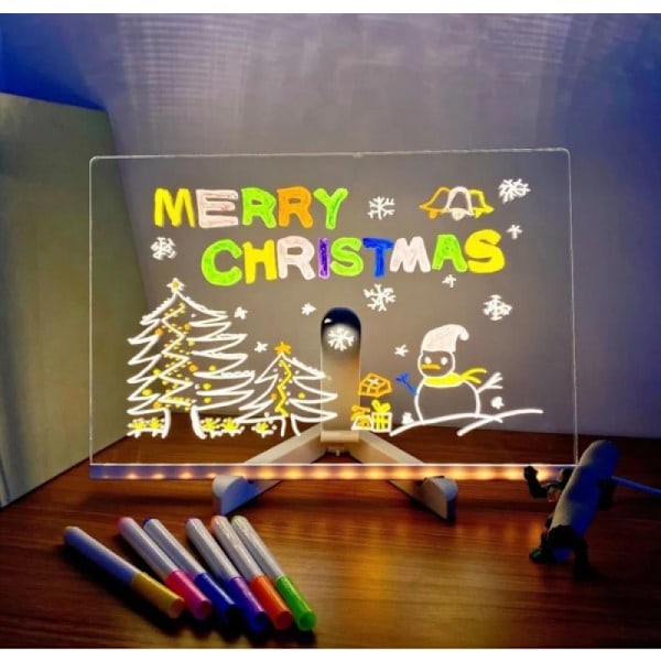 ##/150*150*3mm, Värillinen LED-muistitaulu, valaiseva merkki-ilmoitustaulu##/