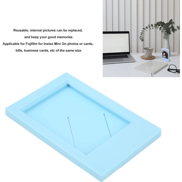 5 stk Display Bilderamme 9x6cm (Blå), Klassisk Rektangulær Skrivebordsramme