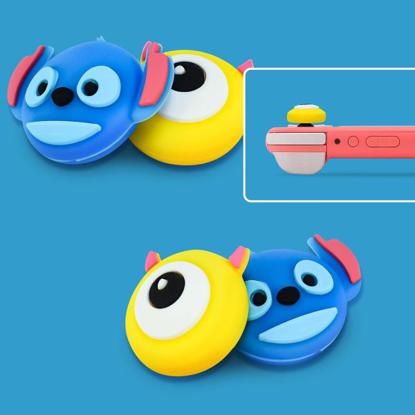 Grip Caps Kompatibel med Switch & Switch Lite, Blå Syning (4 stk)