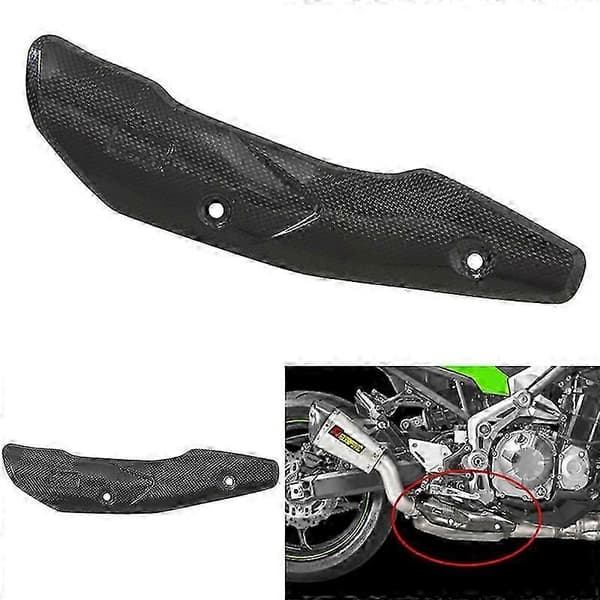 Til Kawasaki Z900 17-23 Eftermontering Ægte Kulfiber Udstødningsrørsdæksel Termisk Beskyttelse Anti-Skoldningsdæksel Tilbehør