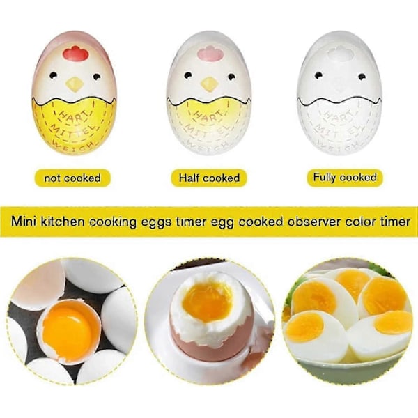 Eggtimer med tegneseriefigur og fargeendringsindikatorer