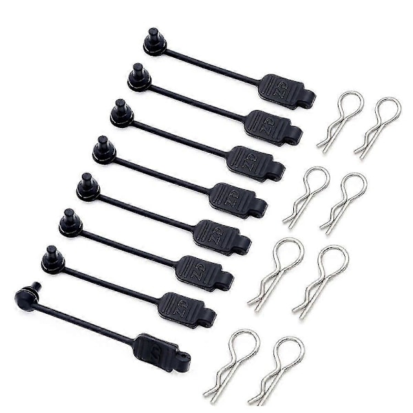 8st RC Bil Kaross Clip Gummihållare Skal Fast Spänne Lås 8301 för Arrma Losi ZD Racing 1/8 1/10