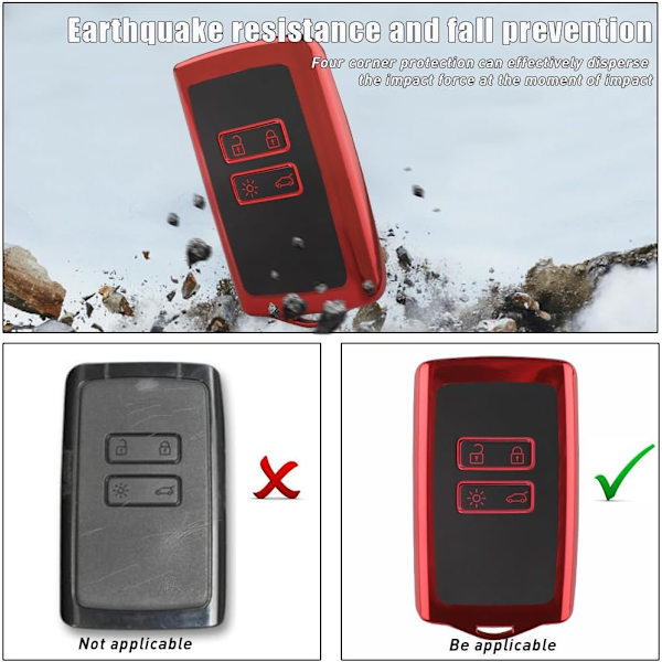/#/Dongfeng Rena -painikkeilla yhteensopiva autoavaimen kuoripakkaus/#/