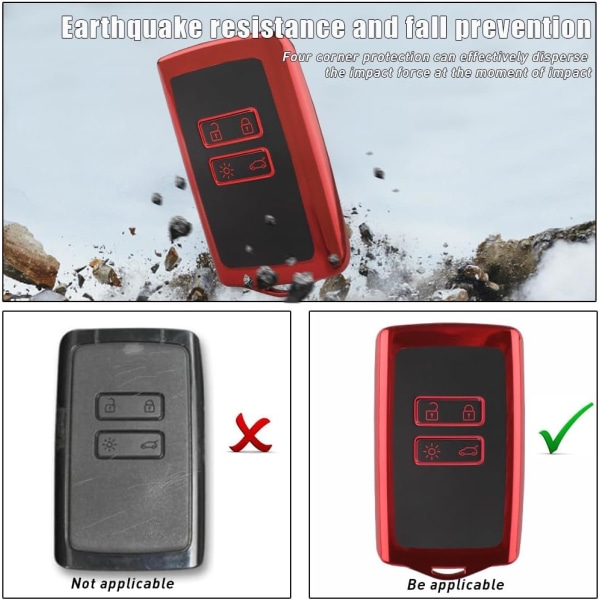 /#/Pakke med bilnøkler kompatibel med Dongfeng Rena-knapper/#/