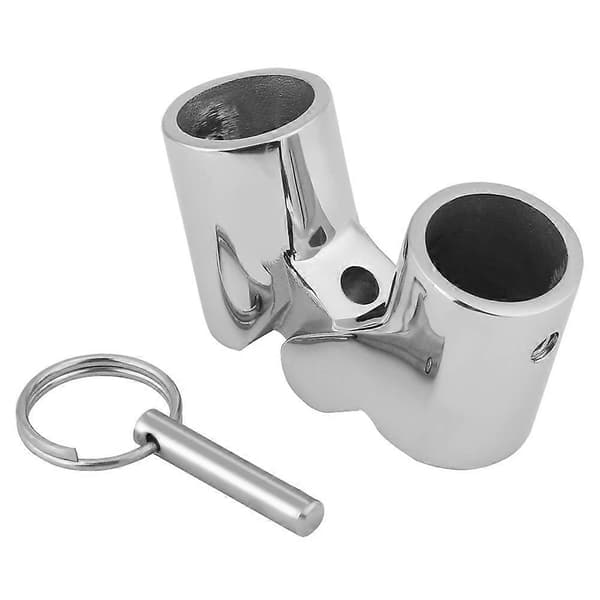 Marine Rustfrit Stål Foldbar Drejelig Koblingsrør Rørforbindelse Båd Hardware Fitting 25mm