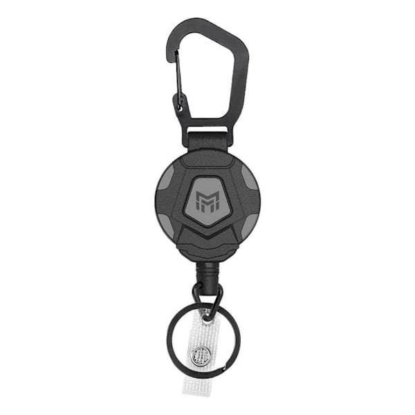 ##/Stycke Utdragbar Nyckelring för ID-Kortshållare Robust Badge Reel Upp till Tjockt Fodral med Rostfritt Stål Fjädertråd##/
