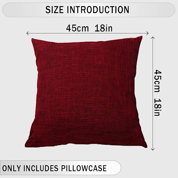 Sett med 4 putetrekk 45x45cm Lin Putetrekk 18X18 tommer