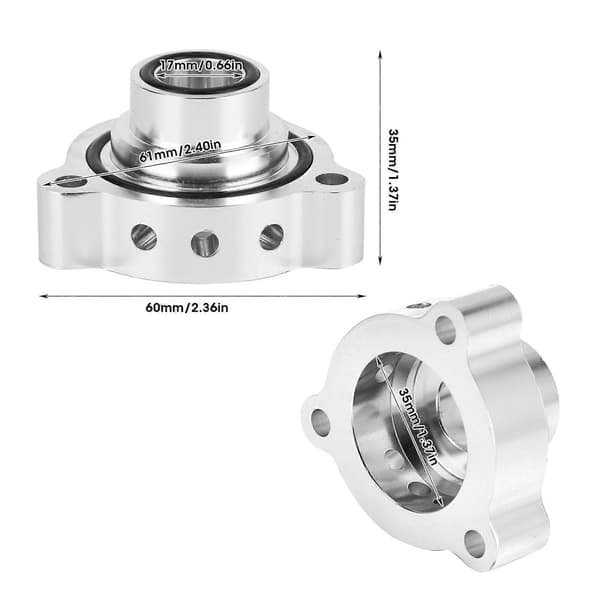 BOV Adapter Dumpventil Spacer Aluminiumlegering Passar Peugeot 1.6 Turbo Motorer