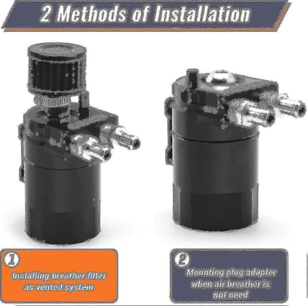 Auto Oljeoppsamlingstank Kann Universal Auto L Lagertank Med Luftfilter Baffled, 300 Ml (svart)