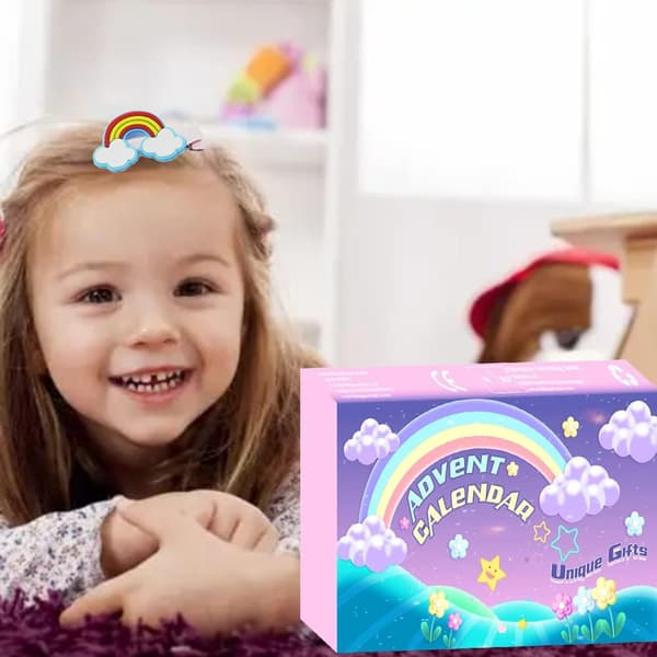 Julnedräkningskalender, 24 st Håraccessoarer, enhörning