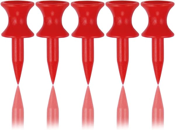 100 stk Røde Plastik Golf Tees 32mm Små Slot Golf Tees