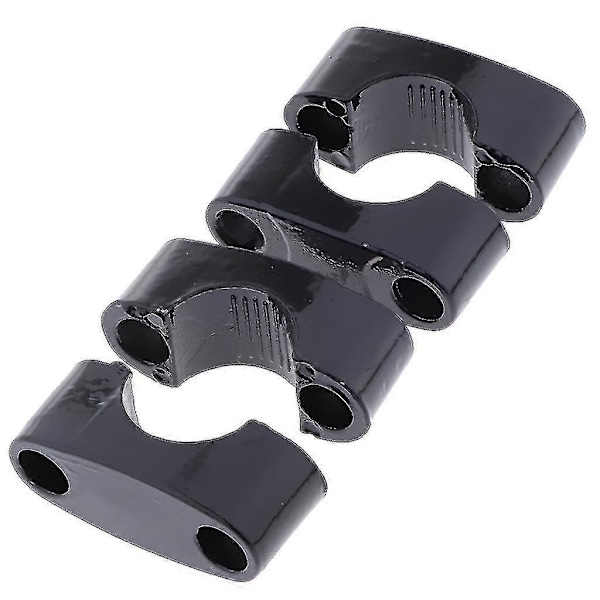 22mm CNC Vänster/Höger Styrfäste Riser Clamp Adapter För Motorcykel Buggy Svart Set Om 4