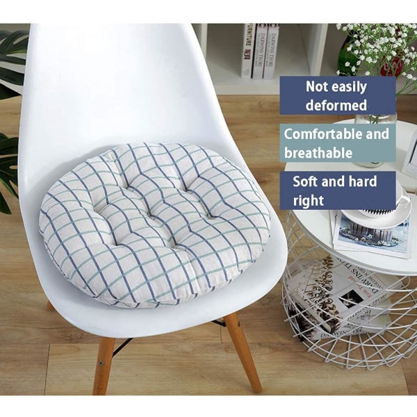 (Gul) Set med 4 Stolsdynor Stolskuddar Stolsdyna för Patio