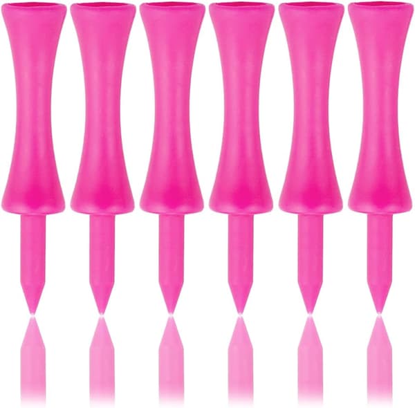 Pakke med 100 Pink 57mm Plastik Golf Tees