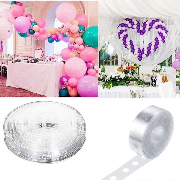 5m Kirkas Ilmapallokoristelu Nauha Kaari Garland Streamer Teippi Kotijuhlakoristelu Single Hole